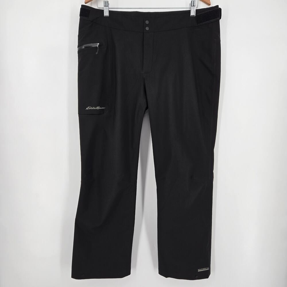 Eddie Bauer WeatherEdge Rain Pants Women’s PL Black Waterproof Hiking